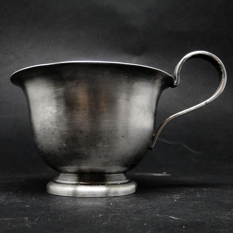 Bulionówka Art Deco, mosiądz srebrzony, Polska, lata 50. - 186262