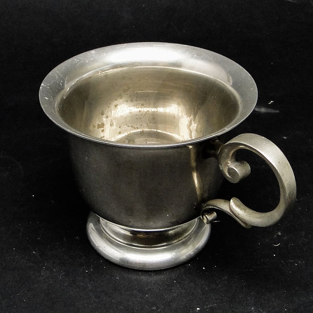 Art Deco bouillon cup, silver-plated brass, Fraget, Poland, 1950s. - 186273