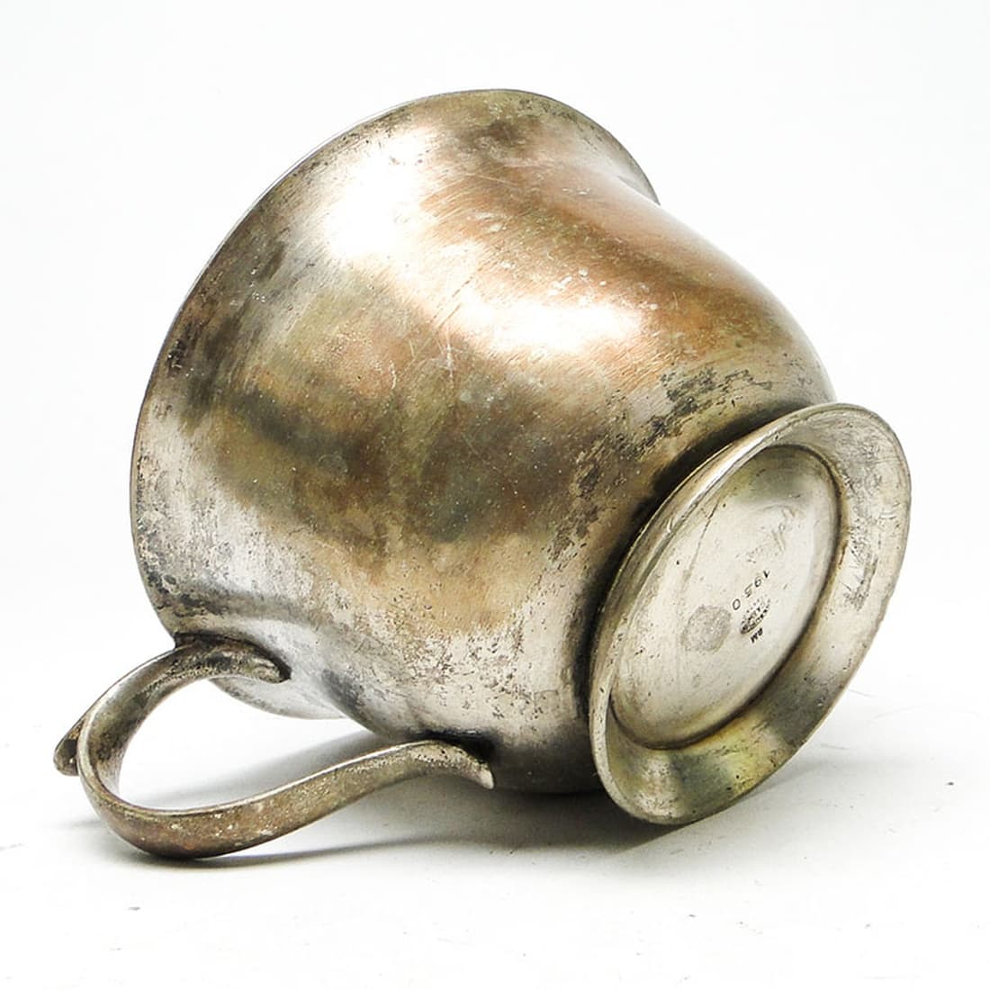 Art Deco bouillon cup, silver-plated brass, Norblin, Poland, 1930s. - 186286