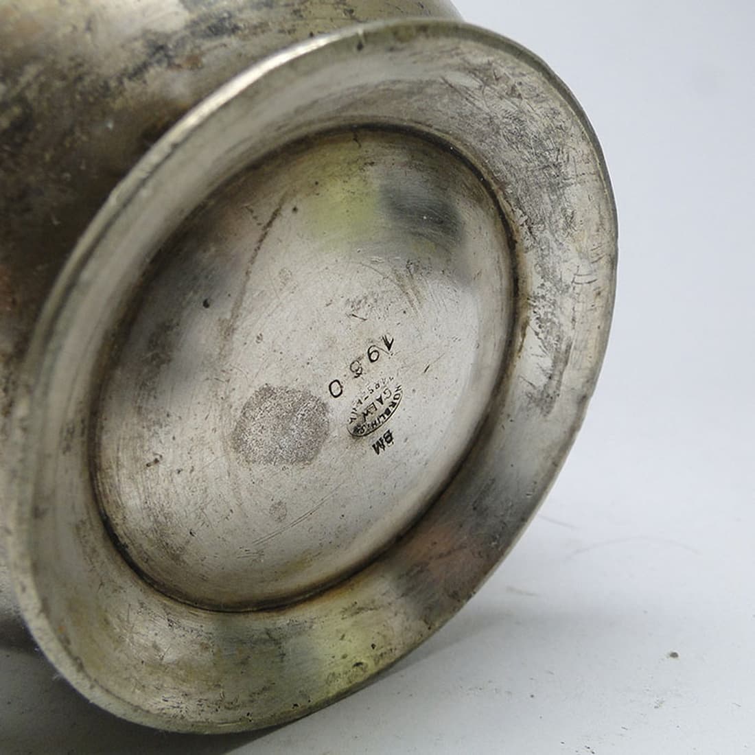 Art Deco bouillon cup, silver-plated brass, Norblin, Poland, 1930s. - 186288