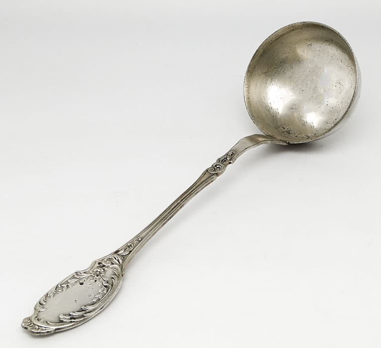 Borówka ladle, Art Nouveau / Art Deco, silver-plated brass, Norblin, Poland, 1920s. - 186336