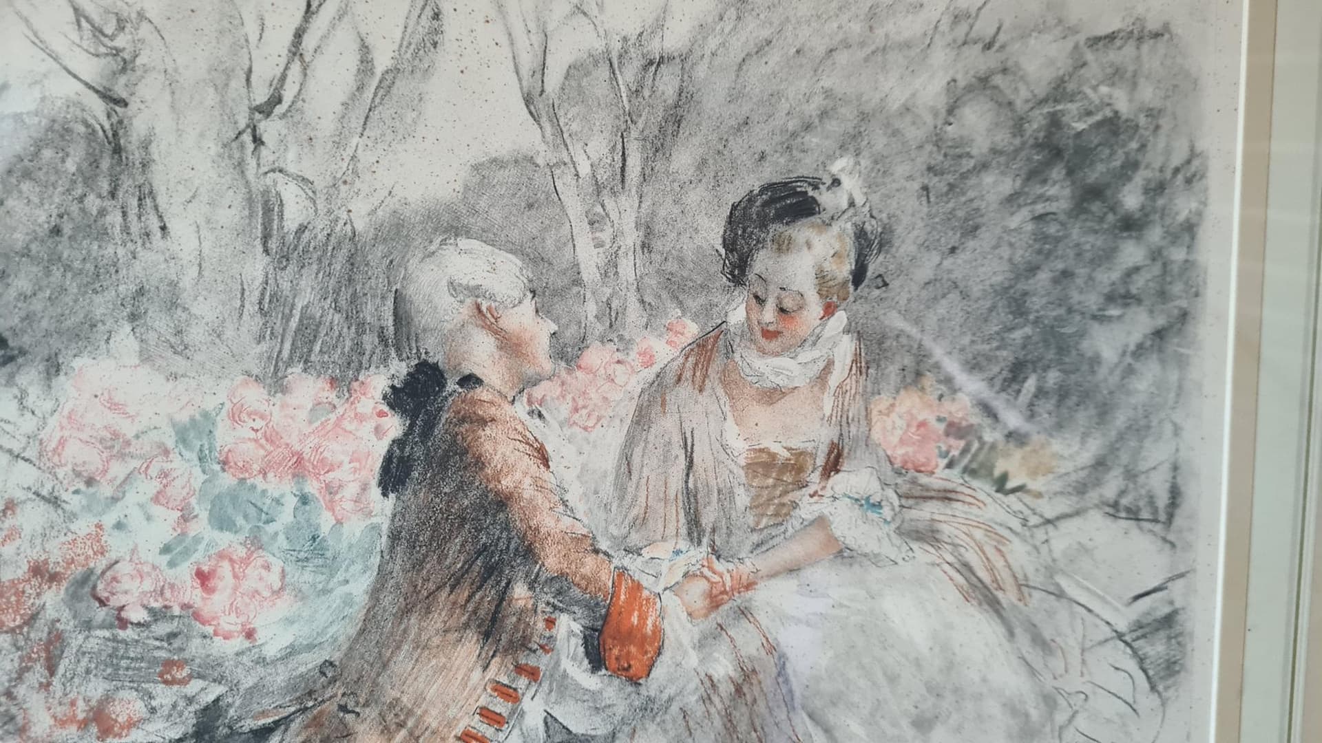 Para grafik Albert Calbet – Francja ok. 1910 | sygnowane | antyki - 186394