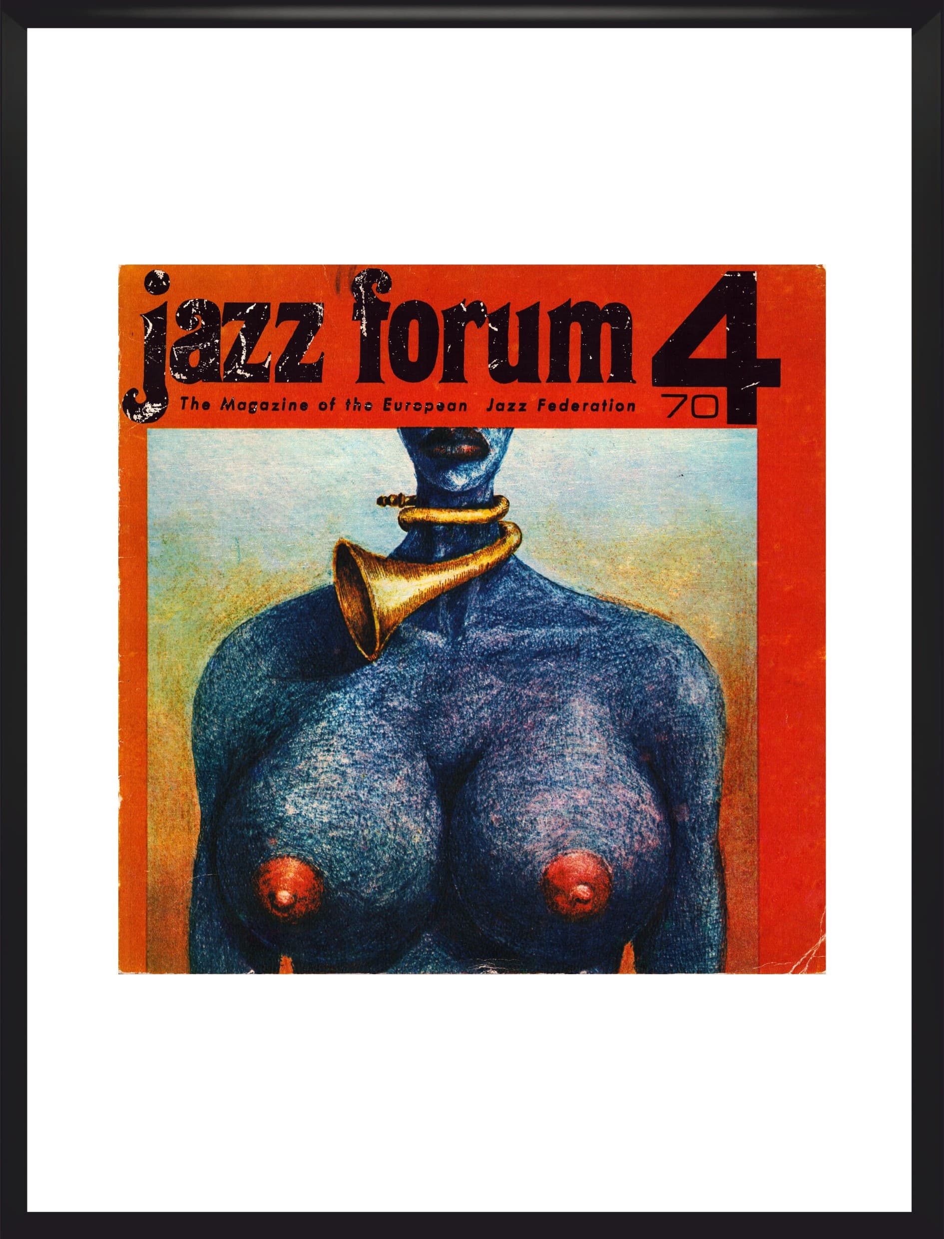Okładka Jazz Forum 30x40 cm, aut. R. Olbiński, Polska, lata 70.