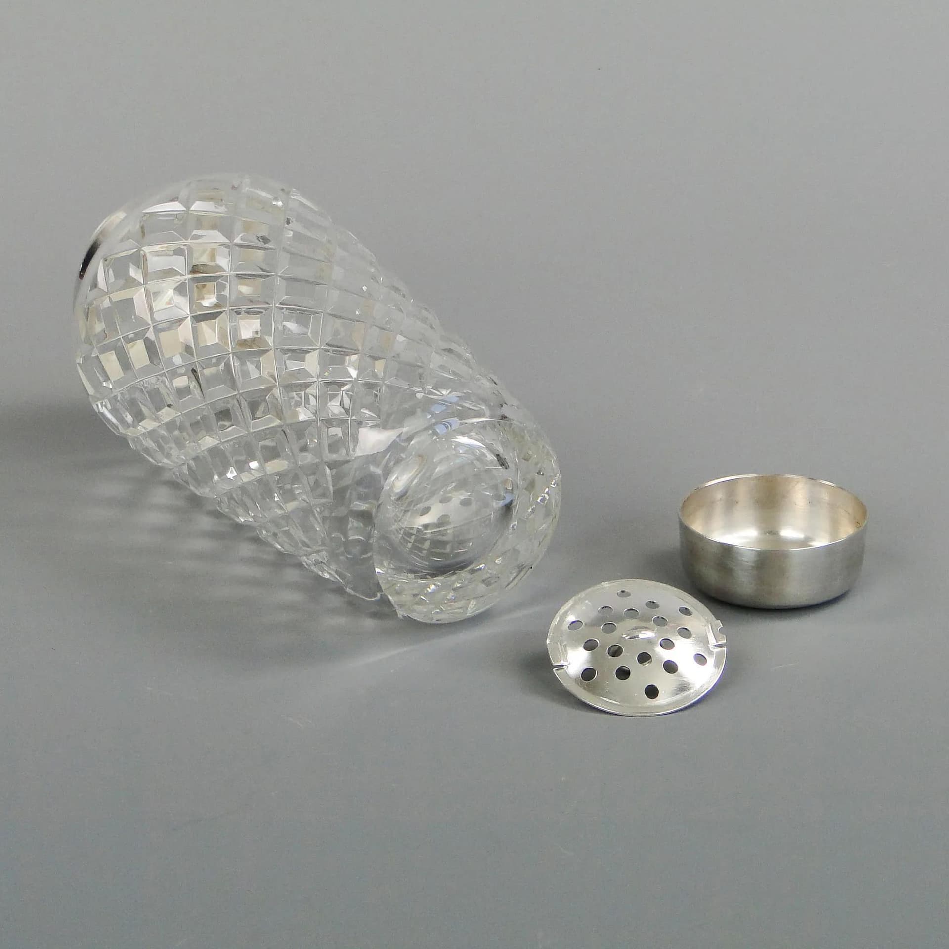 Shaker do drinków Art Deco, kryształ transparentny, WMF, Niemcy, lata 50. - 13036