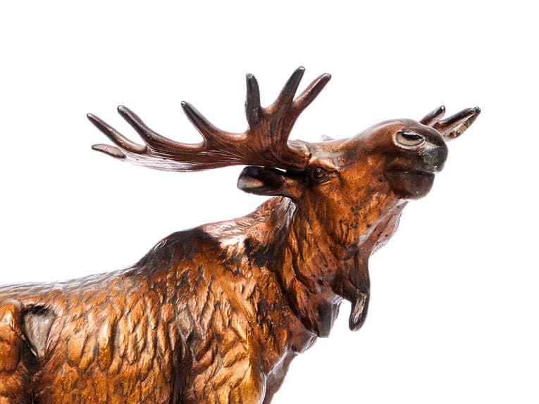 Myśliwska figura gabinetowa, łoś, Warszawa, lata 20-30. - 186443