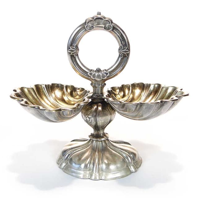 Kabaret na przyprawy, srebro, Rosja, XIX w. - WYMIARY