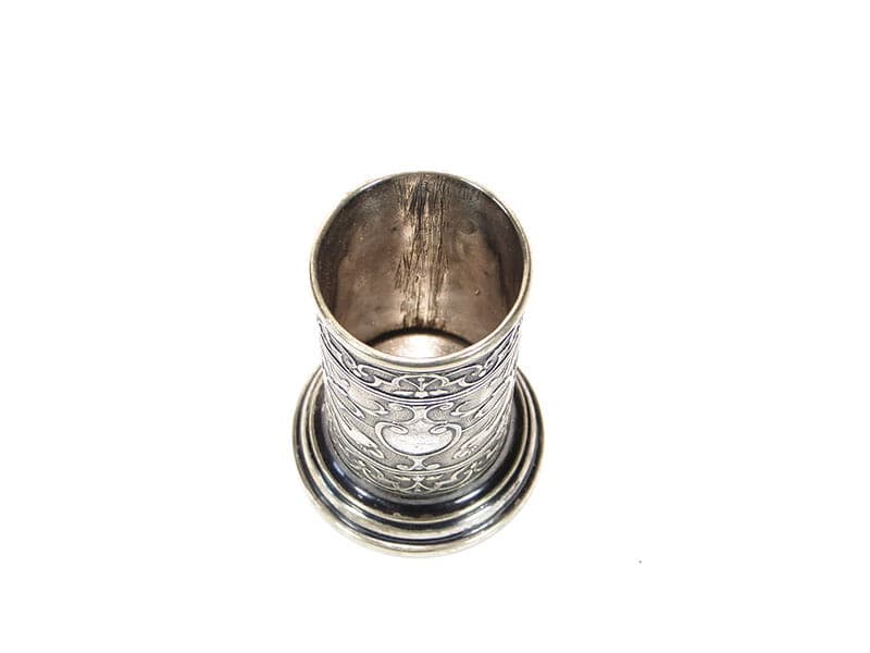 Postument na wykałaczki eklektyczny, srebro mosiądz, Polska, XIX w. - 186476