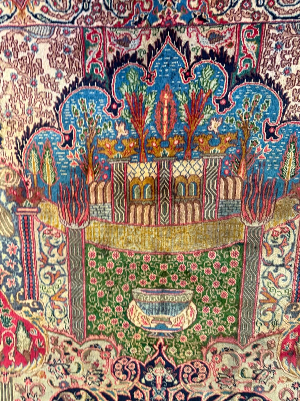 Dywan Kaschmar figuralny 385x290 cm, multikolor, wełna, Iran - 186549