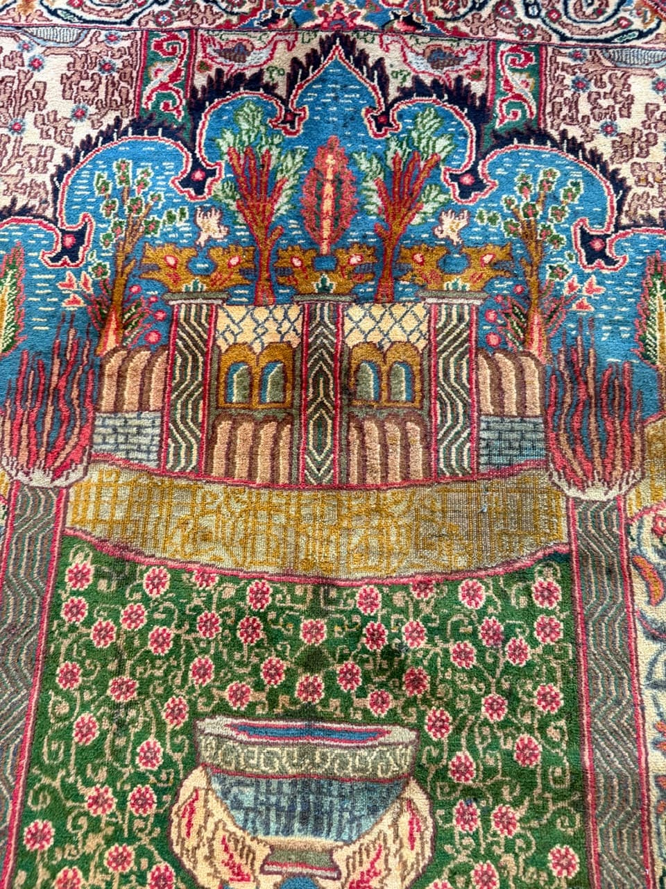 Dywan Kaschmar figuralny 385x290 cm, multikolor, wełna, Iran - 186544