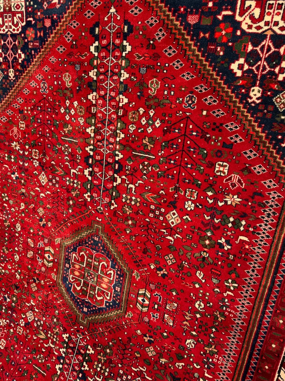 Dywan Indo Abadeh 295x195 cm, czerwony, wełna, Indie, lata 90. - 186560