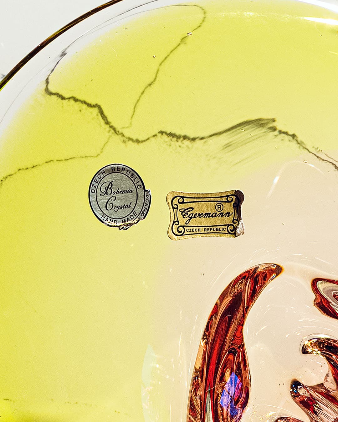 Misa dekoracyjna, multikolor, szkło, Egermann, Czechy, lata 90. - 186617