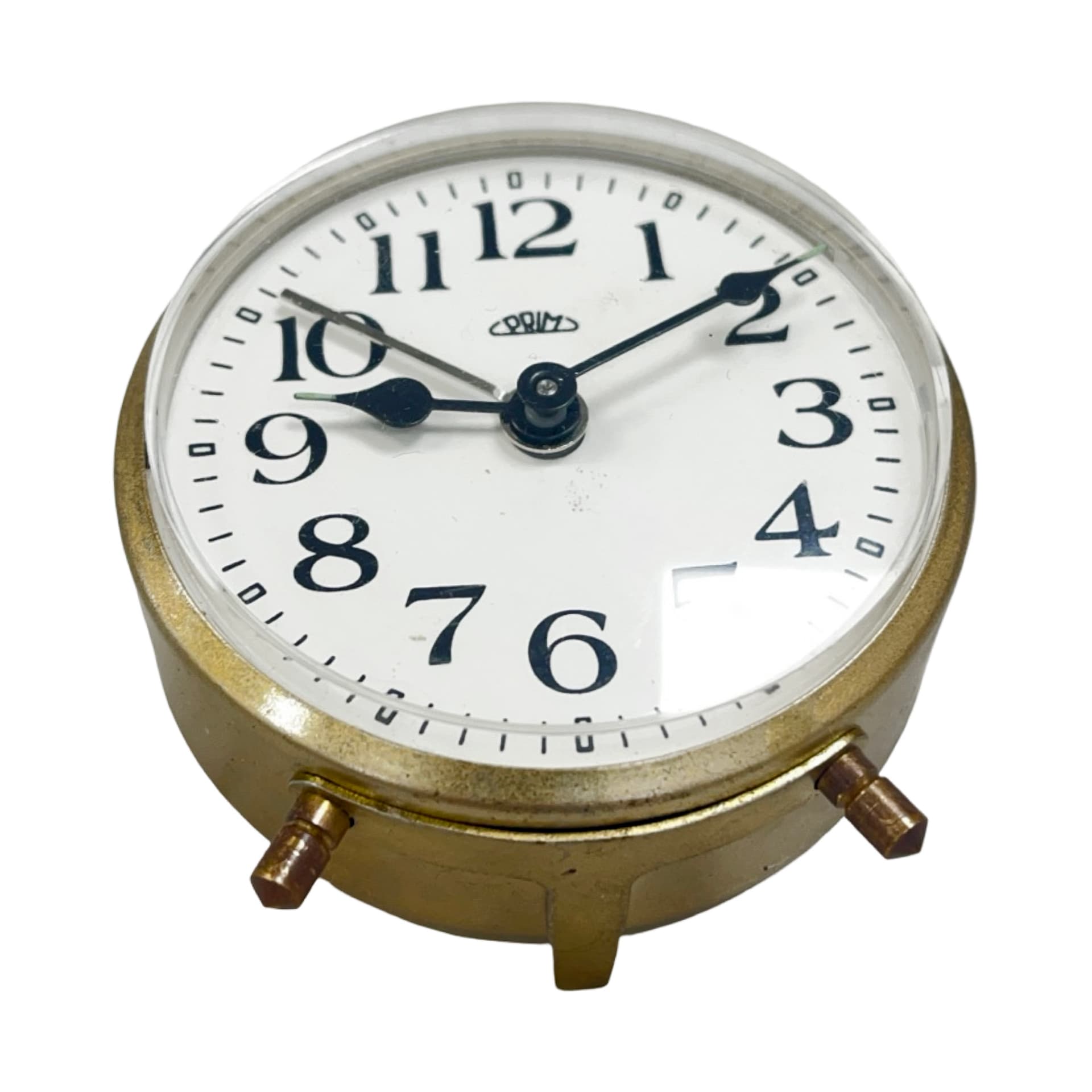 Alarm Clock PRIM, golden metal, Czechoslovakia, 1960s - 186637