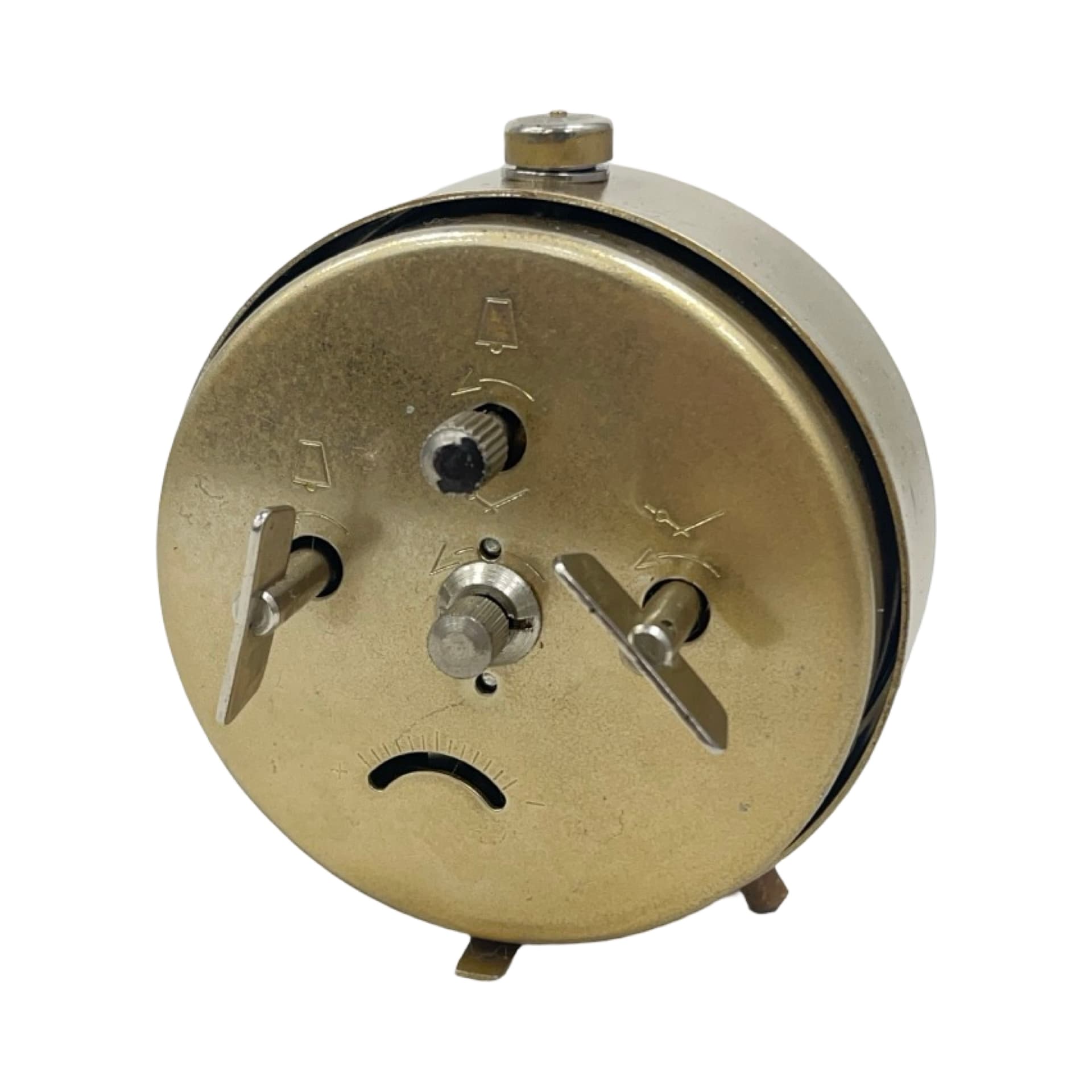 Alarm Clock PRIM, golden metal, Czechoslovakia, 1960s - 186641