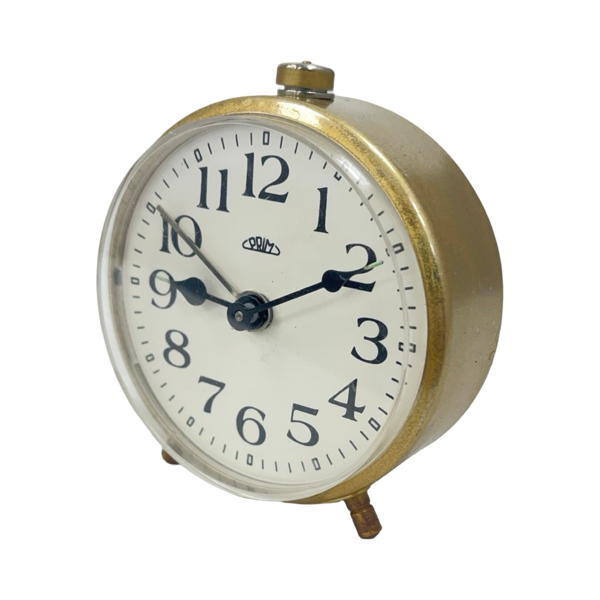 Alarm Clock PRIM, golden metal, Czechoslovakia, 1960s - 186639