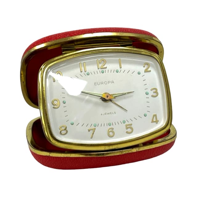 Budzik podróżny, EUROPA, lata 60. - WYMIARY