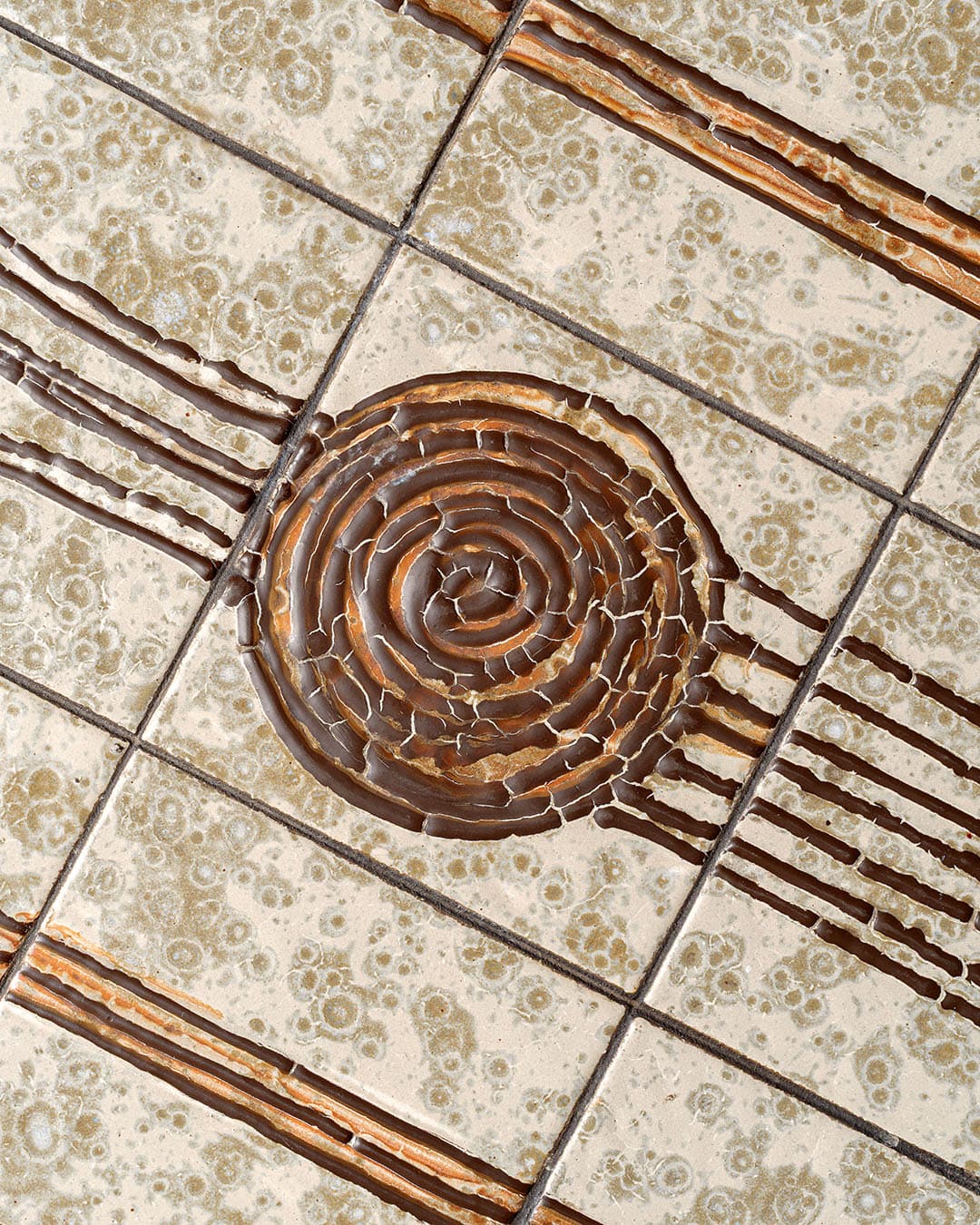 Stolik kawowy, beżowy, ceramika, Dania, lata 70. - 186734