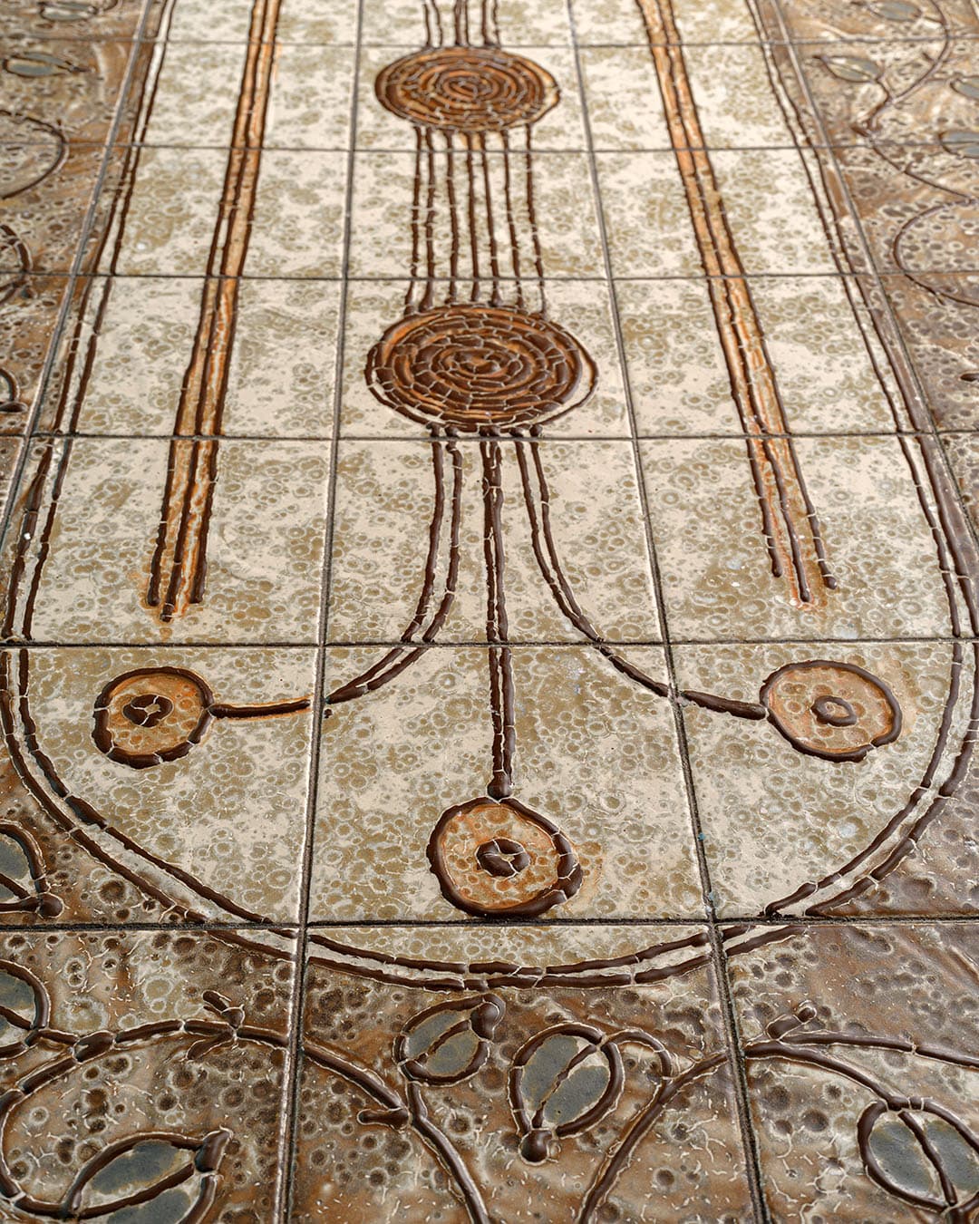 Stolik kawowy, beżowy, ceramika, Dania, lata 70. - 186733