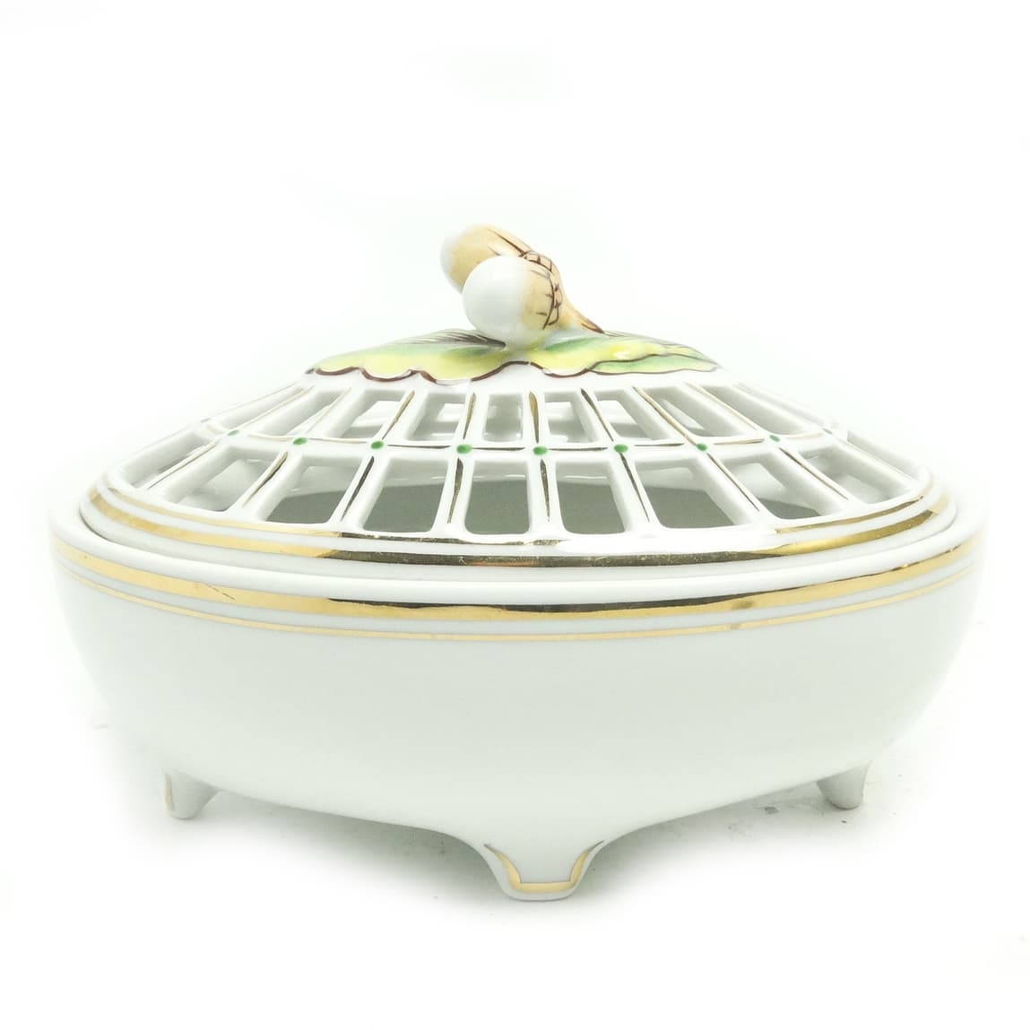 Bomboniera Art Nouveau, ceramika kremowa, Ćmielów, Polska, lata 50. - 186926