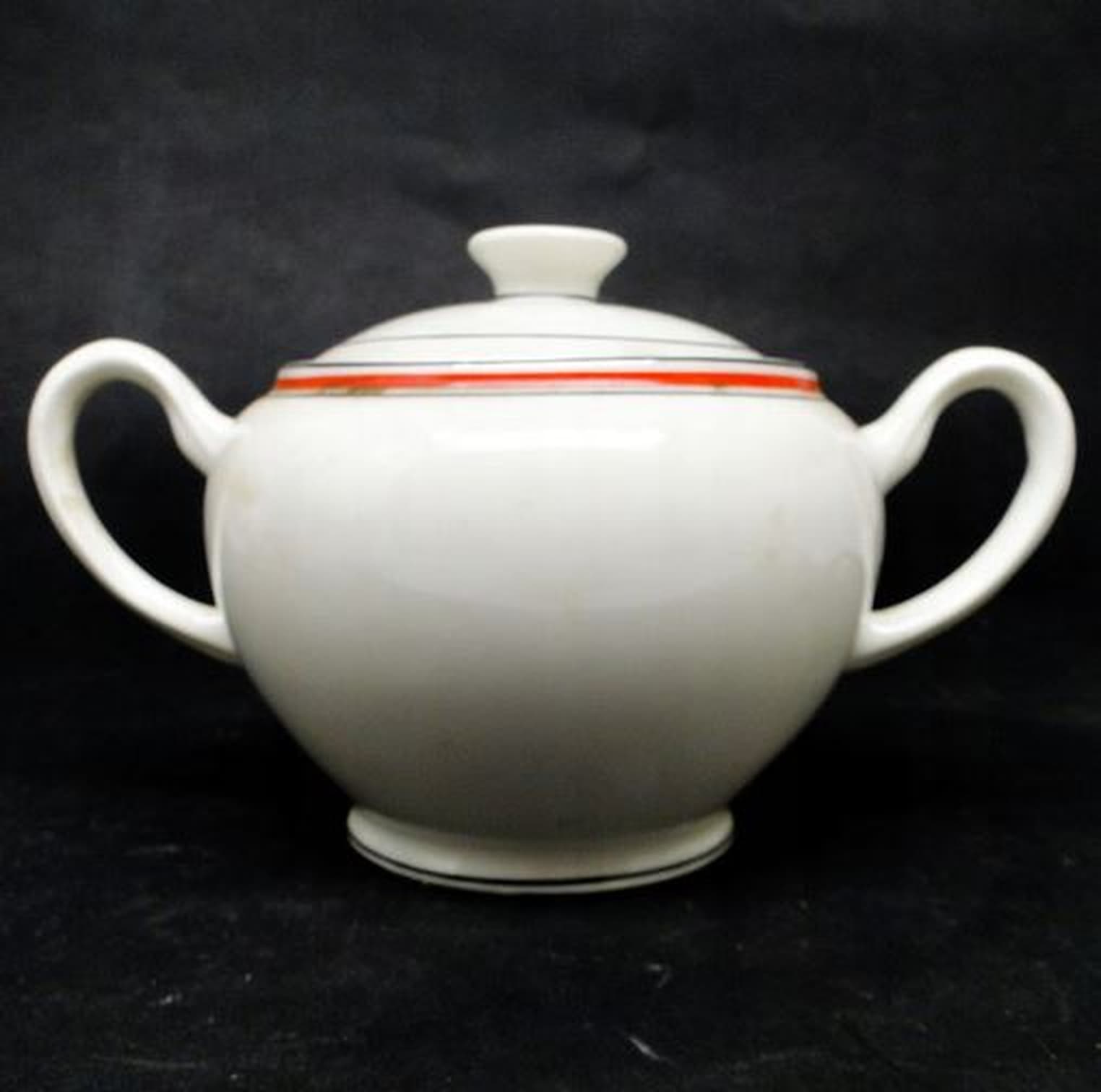 Cukiernica Art déco, ceramika kremowa, Polska, lata 30. - 187045