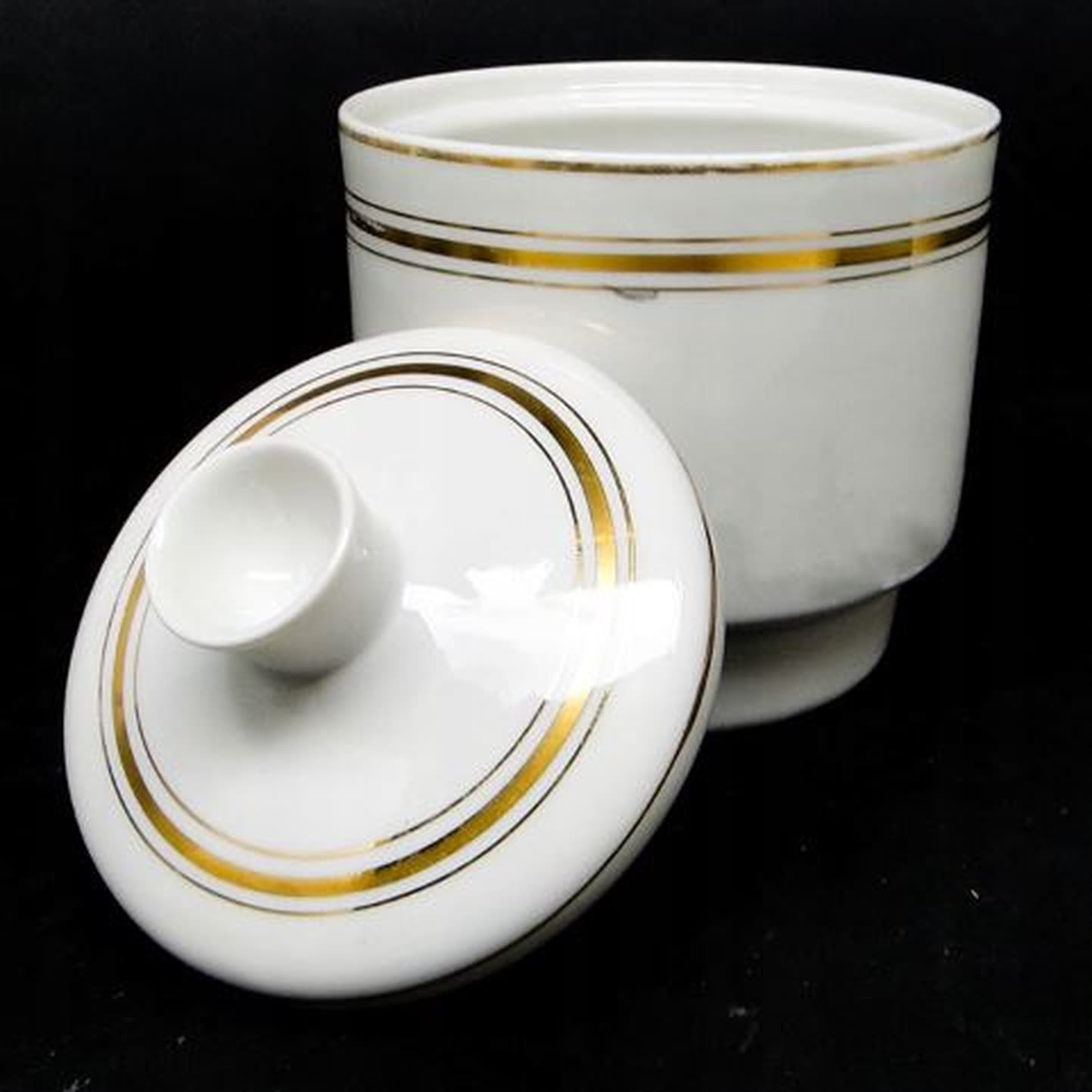 Mid-century modern sugar bowl, ivory ceramics, Ćmielów, Poland, 1960s. - 187101
