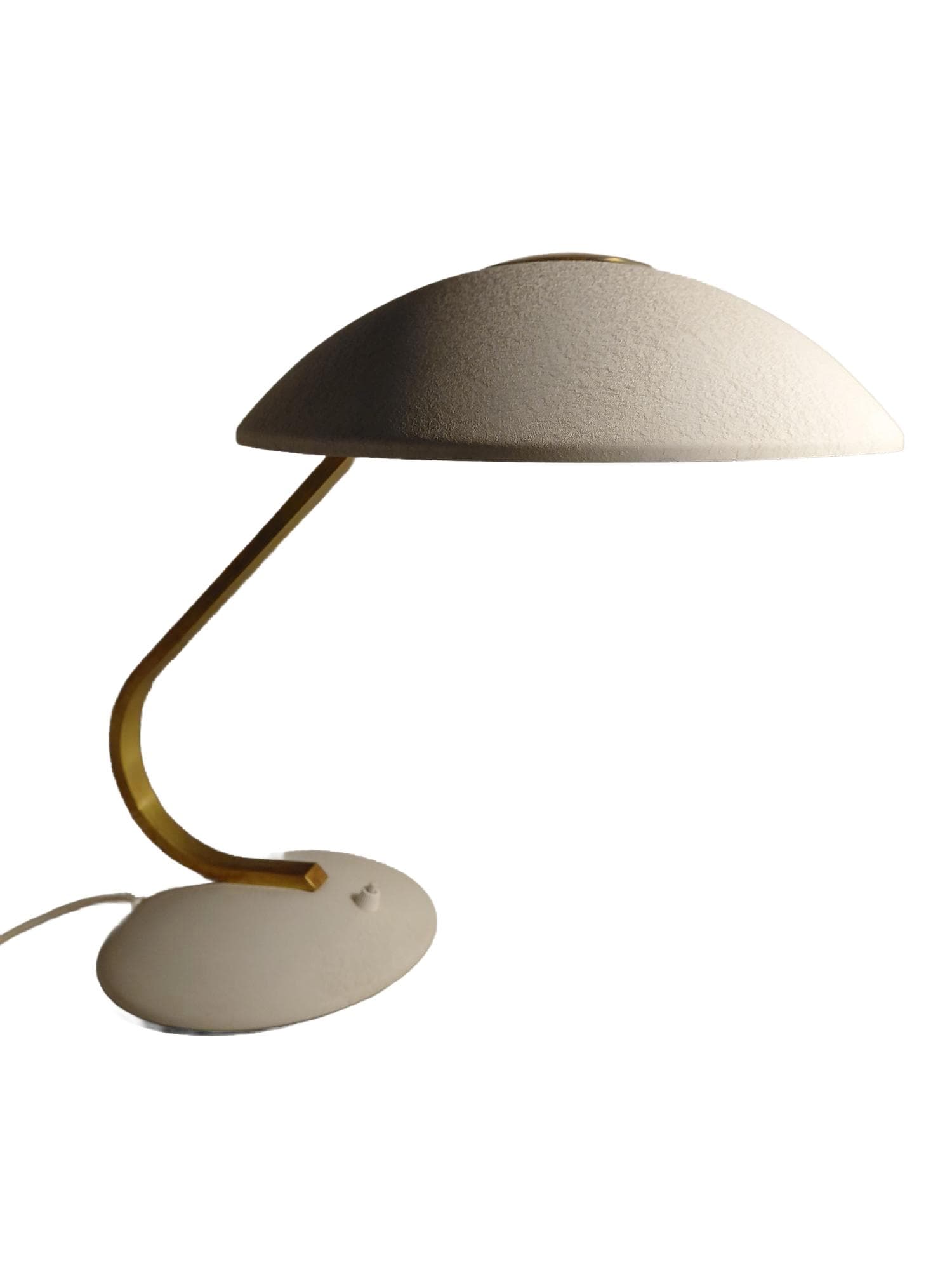 Lampa biurkowa Space Age, biały, metal, Niemcy, lata 60.