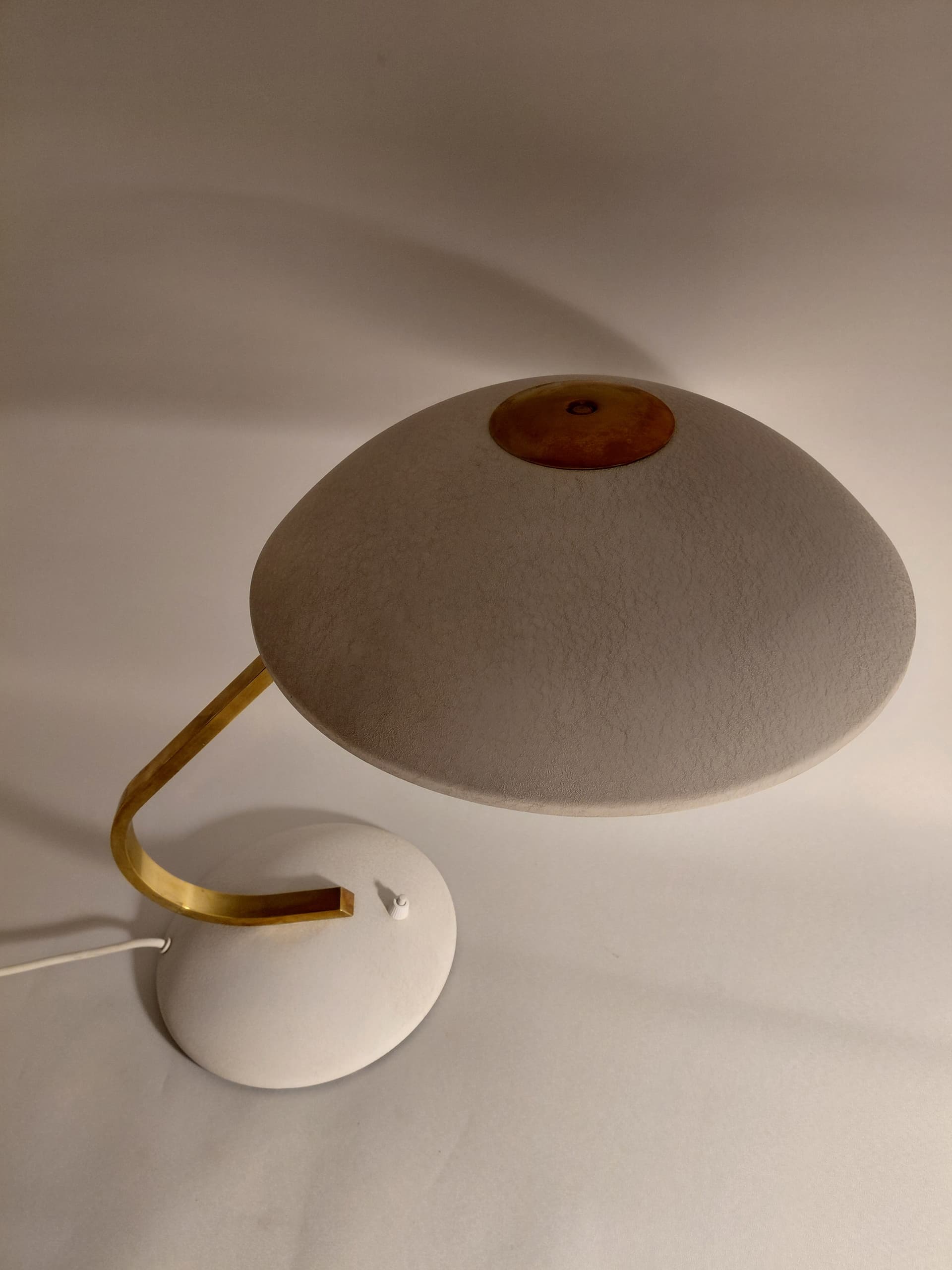 Lampa biurkowa Space Age, biały, metal, Niemcy, lata 60. - 187245