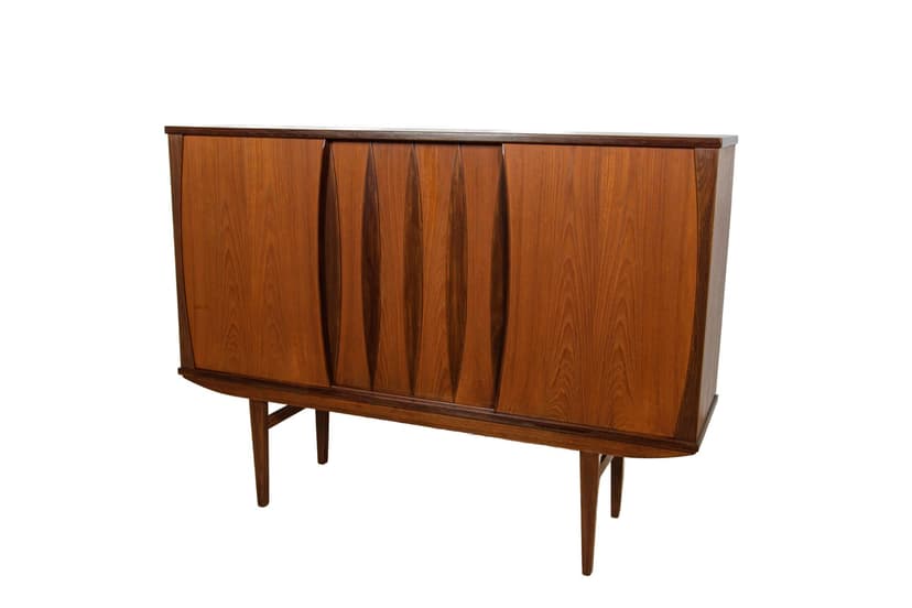 Komoda, teak brązowy jasny, Dania, lata 60.