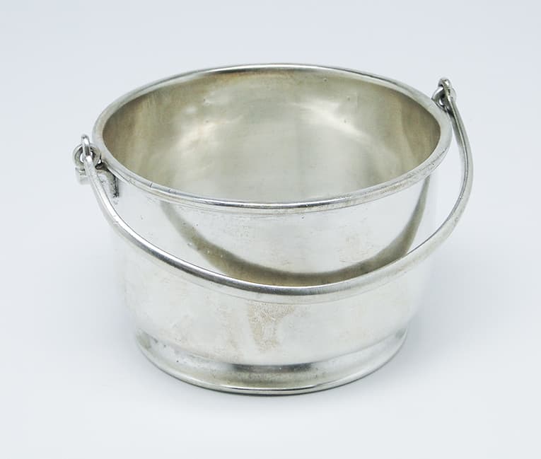 Cukiernica koszyczkowa Industrial, mosiądz srebrzony, Polska, XIX w. - 187279