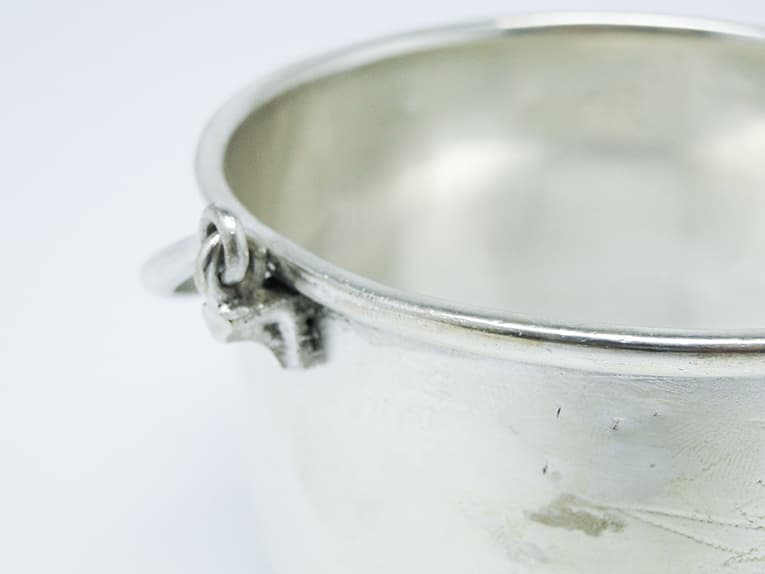 Cukiernica koszyczkowa Industrial, mosiądz srebrzony, Polska, XIX w. - 187280