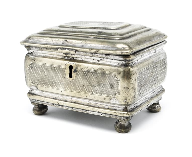 Sugar bowl, Eclecticism, silver-plated brass, Poland, 19th c. - 187296