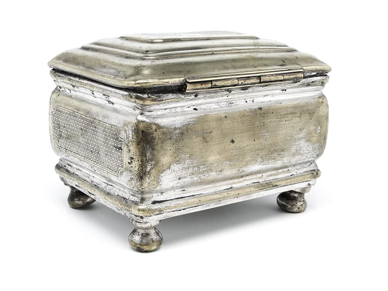 Sugar bowl, Eclecticism, silver-plated brass, Poland, 19th c. - 187297