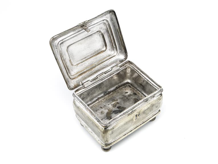 Sugar bowl, Eclecticism, silver-plated brass, Poland, 19th c. - 187300