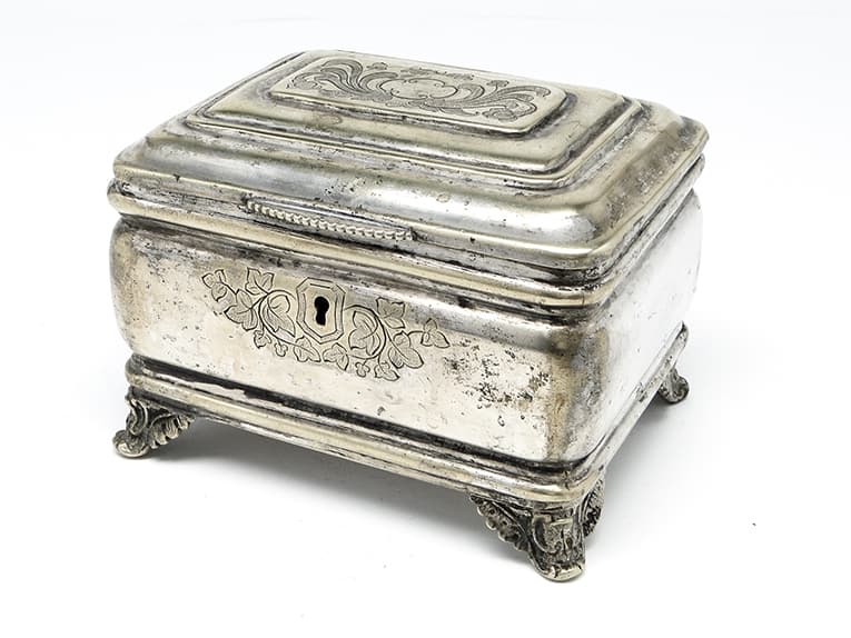 Cukiernica Eklektyzm, mosiądz srebrzony, Polska, XIX w. - 187315