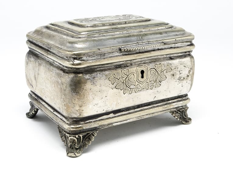 Cukiernica Eklektyzm, mosiądz srebrzony, Polska, XIX w. - 187316