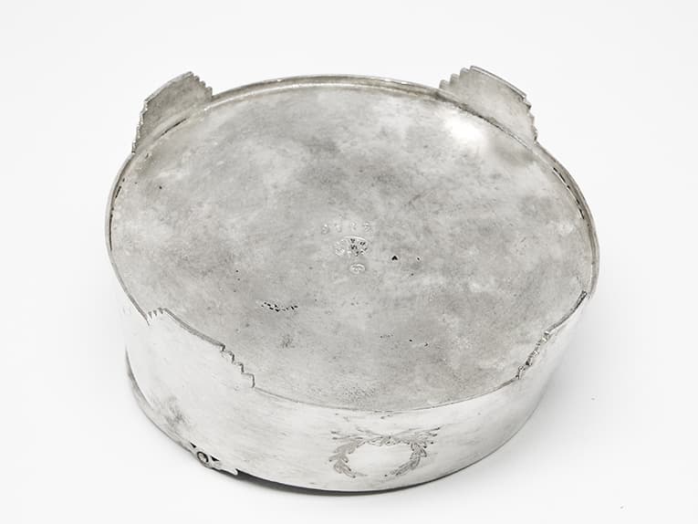 Neoclassical basket-form sugar bowl, silver-plated brass, Fraget, Poland, early 20th c. - 187343