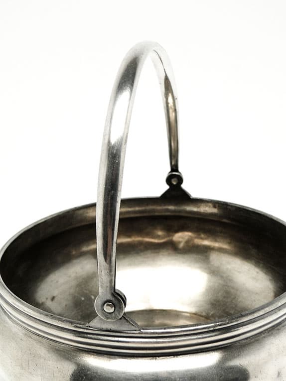 Cukiernica koszyczkowa, mosiądz srebrzony, Niemcy, lata 20. - 187365