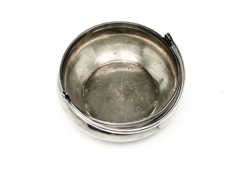 Cukiernica koszyczkowa, mosiądz srebrzony, Niemcy, lata 20. - 187361