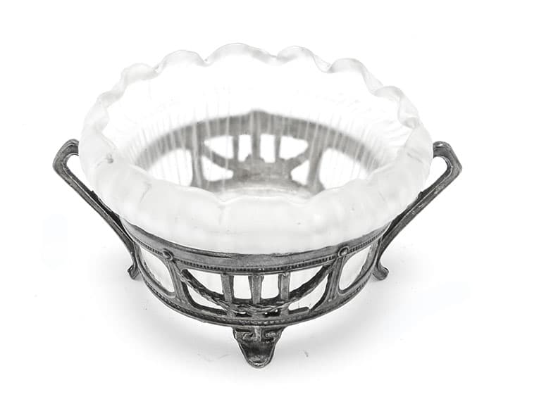 Cukiernica Art Nouveau, cyna srebrzona, WMF, Niemcy, lata 20. - 187398