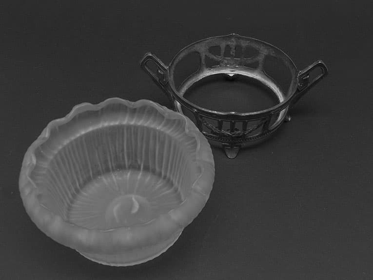 Cukiernica Art Nouveau, cyna srebrzona, WMF, Niemcy, lata 20. - 187409