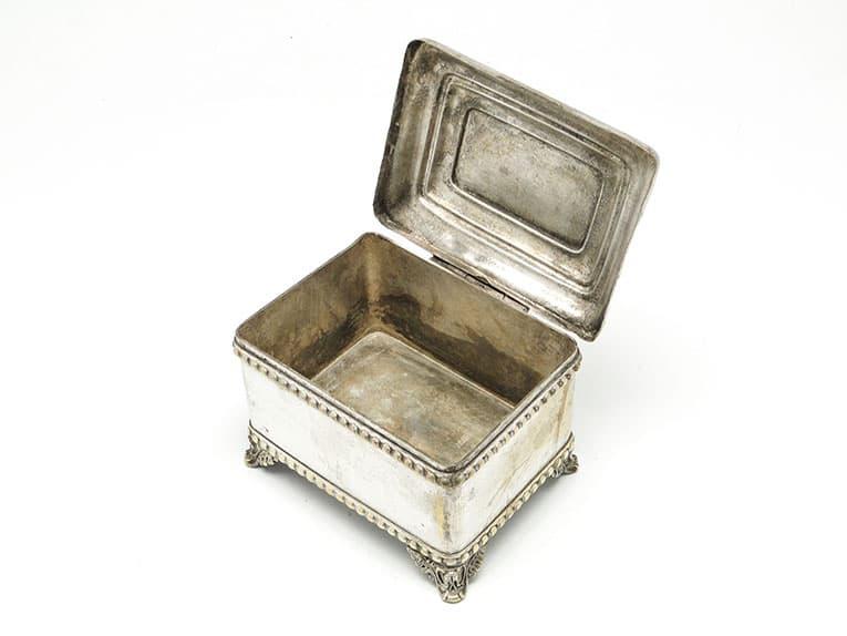 Cukiernica Eklektyzm, mosiądz srebrzony, Bracia Buch, Polska, pocz. XX w. - 187456