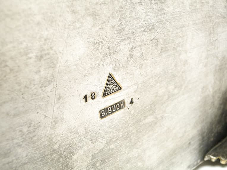 Cukiernica Eklektyzm, mosiądz srebrzony, Bracia Buch, Polska, pocz. XX w. - 187453