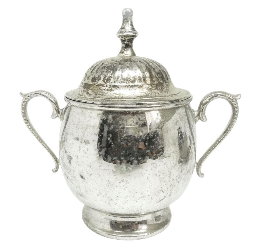 Cukiernica, secesja art deco, mosiądz srebrzony, Szwecja, lata 20.