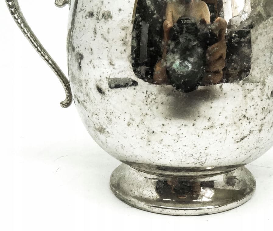 Cukiernica, secesja art deco, mosiądz srebrzony, Szwecja, lata 20. - 187476