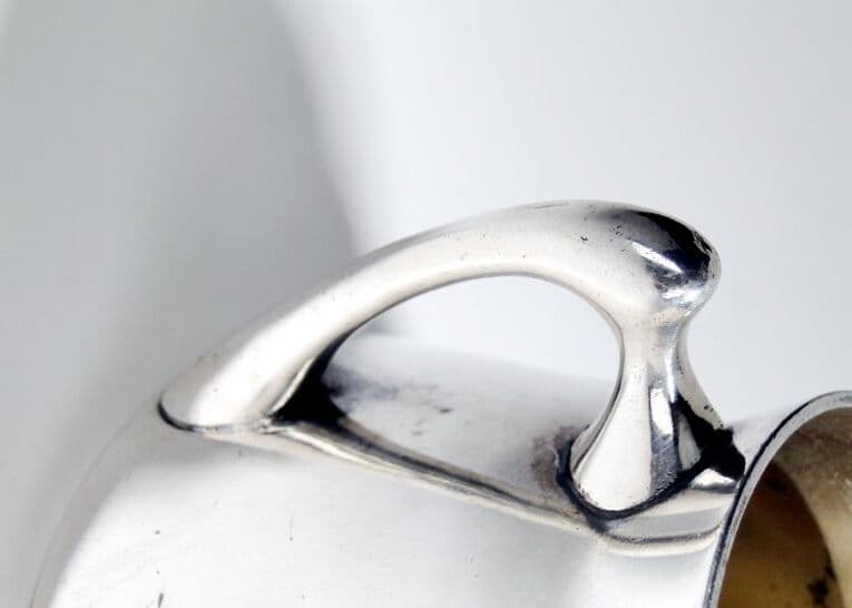 Art Nouveau sugar bowl, silver-plated brass, Poland, 1920s. - 187548