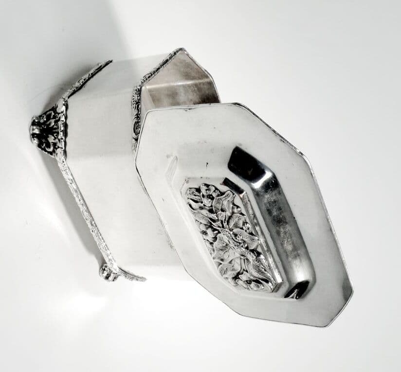 Sugar bowl, Biedermeier, silver-plated copper, Fraget, Poland, 19th c. - 187585