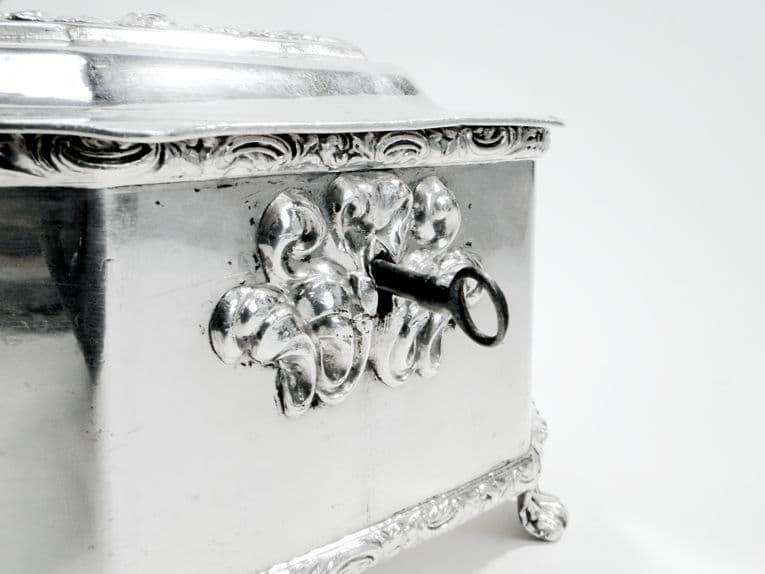 Sugar bowl, Biedermeier, silver-plated copper, Fraget, Poland, 19th c. - 187587