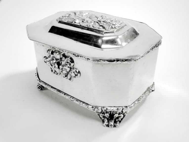 Sugar bowl, Biedermeier, silver-plated copper, Fraget, Poland, 19th c. - 187584