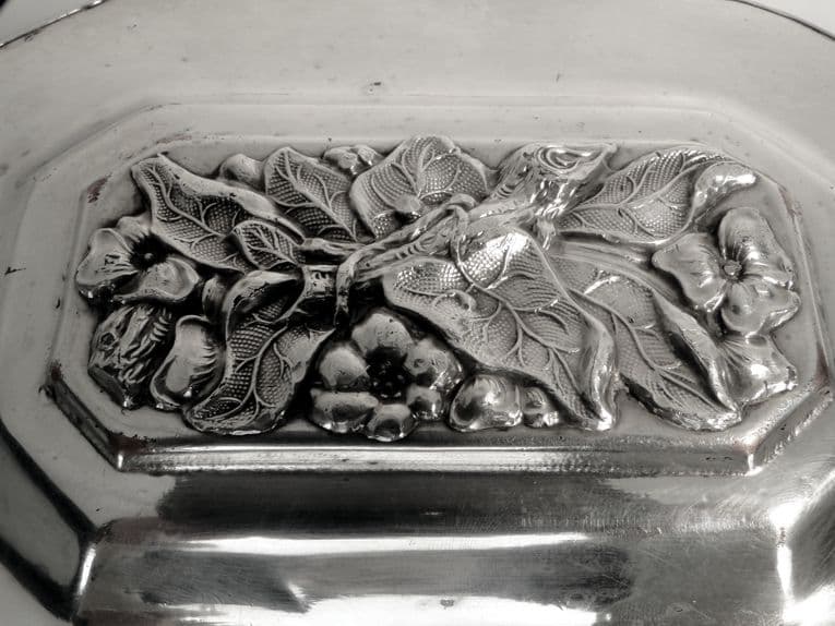 Sugar bowl, Biedermeier, silver-plated copper, Fraget, Poland, 19th c. - 187594