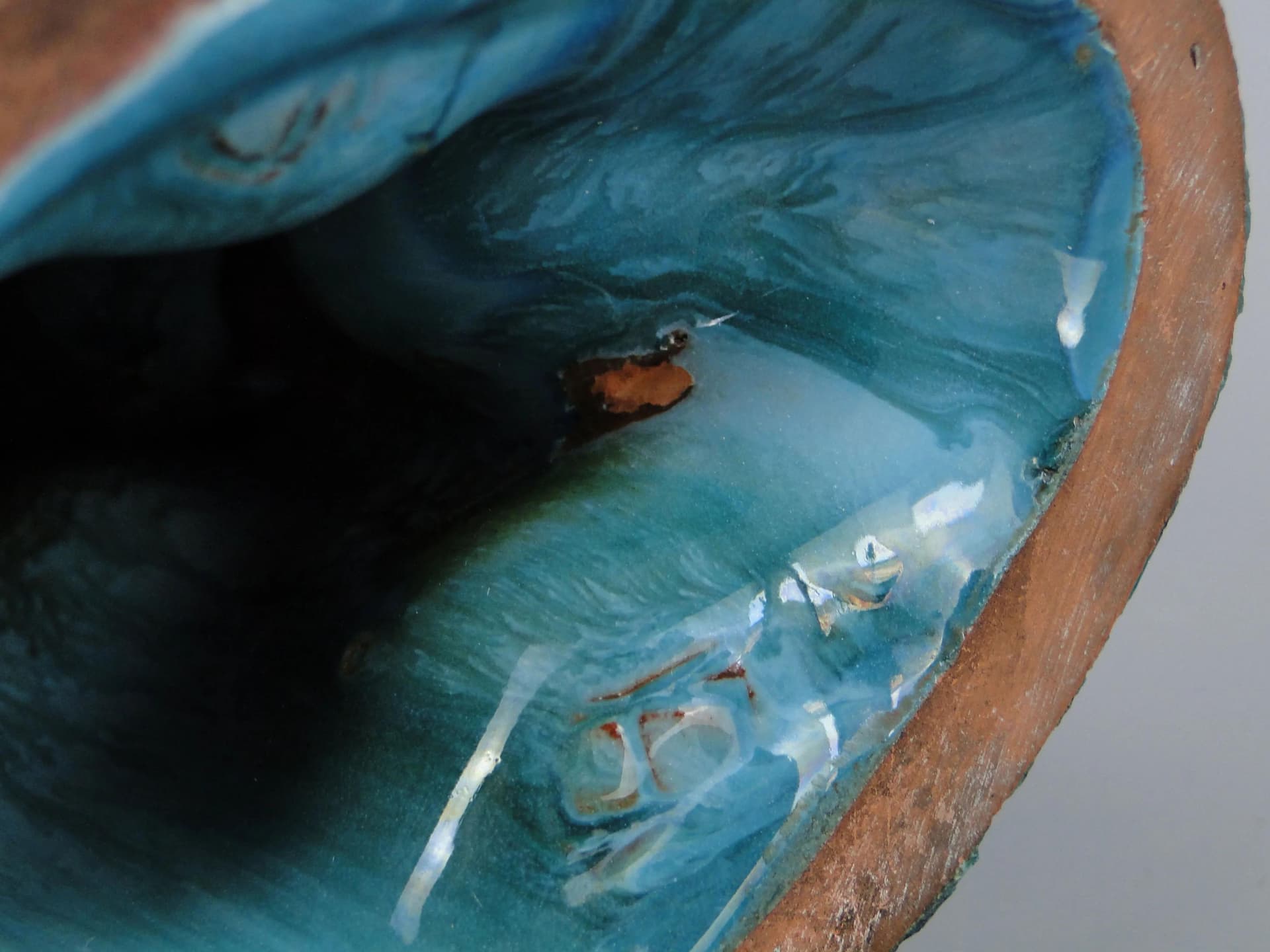 Baboon figurine Art Deco, turquoise, ceramics, by D. Urbach, Czech Republic, 1930s. - 12950