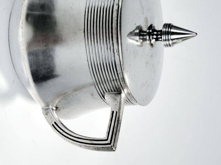 Cukiernica Art Nouveau, mosiądz srebrzony, WMF, Niemcy, początek XX w. - 187639